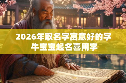 2026年取名字寓意好的字 牛宝宝起名喜用字 2026年取名字寓意好的字 牛宝宝起名喜用字