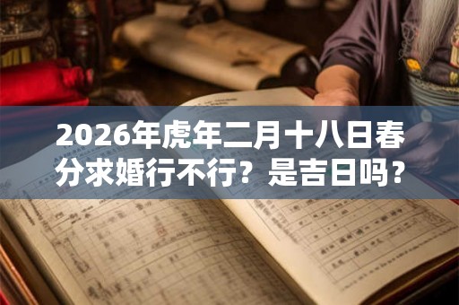 2026年虎年二月十八日春分求婚行不行？是吉日吗？