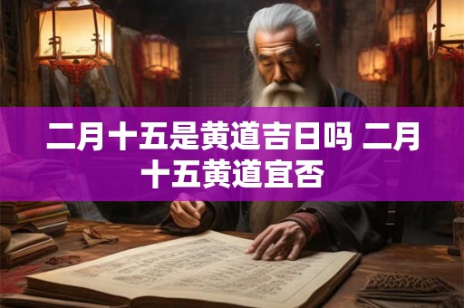 二月十五是黄道吉日吗 二月十五黄道宜否