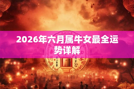 2026年六月属牛女最全运势详解 2026年六月属牛女最全运势详解