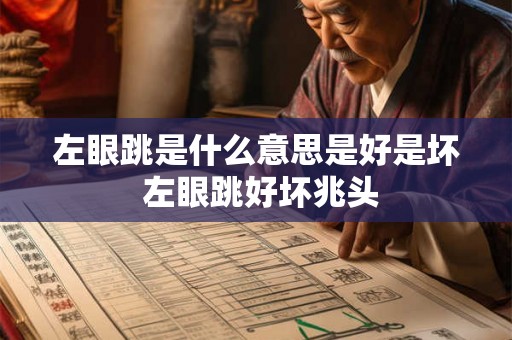 左眼跳是什么意思是好是坏 左眼跳好坏兆头