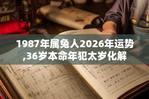 1987年属兔人2026年运势,36岁本命年犯太岁化解