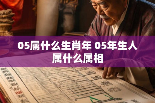 05属什么生肖年 05年生人属什么属相