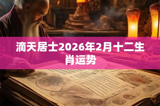滴天居士2026年2月十二生肖运势