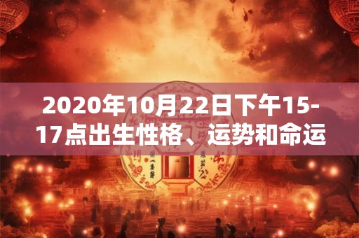 2020年10月22日下午15-17点出生性格、运势和命运 2020年10月22日下午15-17点出生性格、运势和命运