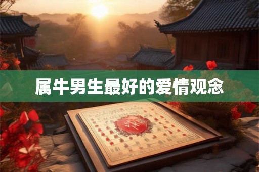 属牛男生最好的爱情观念