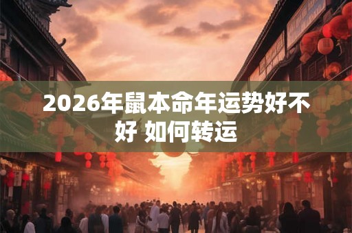 2026年鼠本命年运势好不好 如何转运