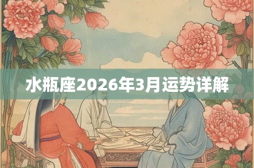 水瓶座2026年3月运势详解