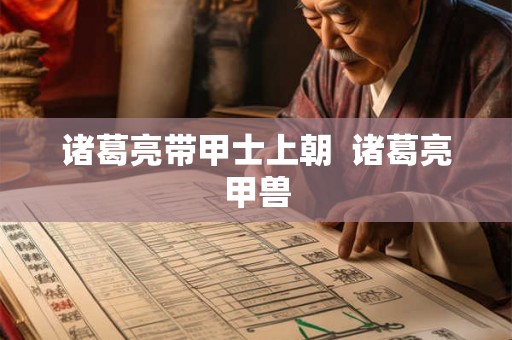 诸葛亮带甲士上朝  诸葛亮甲兽