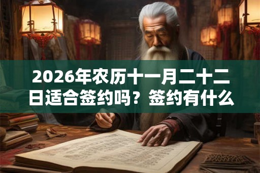 2026年农历十一月二十二日适合签约吗？签约有什么注意事项？