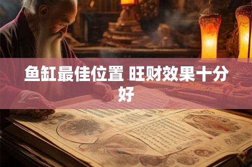 鱼缸最佳位置 旺财效果十分好