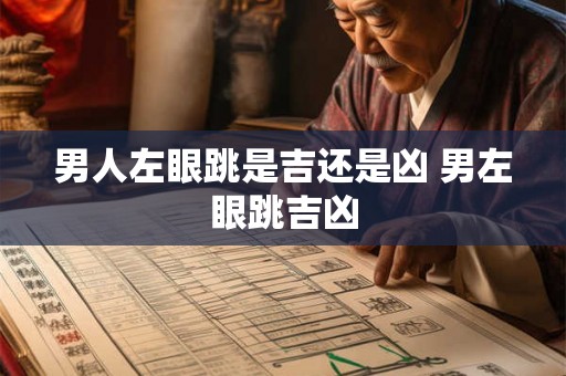 男人左眼跳是吉还是凶 男左眼跳吉凶
