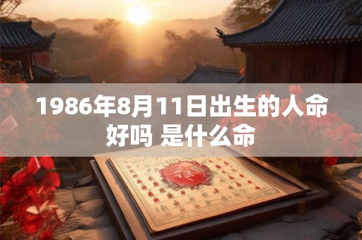 1986年8月11日出生的人命好吗 是什么命