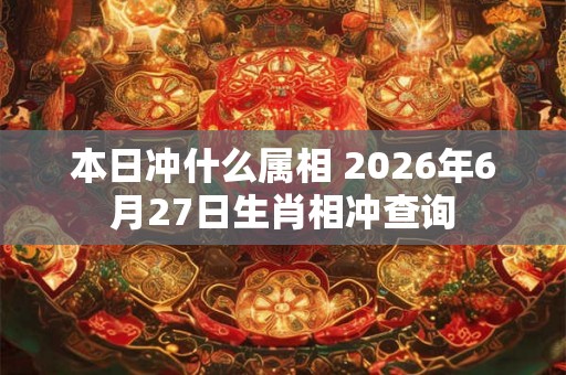 本日冲什么属相 2026年6月27日生肖相冲查询