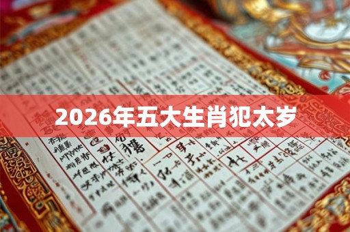 2026年五大生肖犯太岁 2026年五大生肖犯太岁