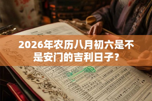 2026年农历八月初六是不是安门的吉利日子？