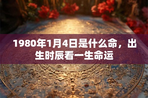 1980年1月4日是什么命,出生时辰看一生命运 1980年1月4日是什么命,出生时辰看一生命运