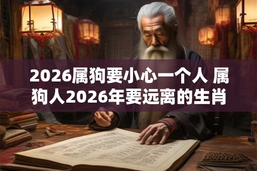 2026属狗要小心一个人 属狗人2026年要远离的生肖