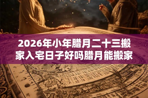 2026年小年腊月二十三搬家入宅日子好吗腊月能搬家吗？