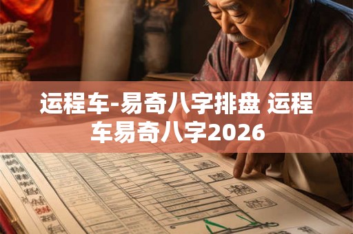 运程车-易奇八字排盘 运程车易奇八字2026