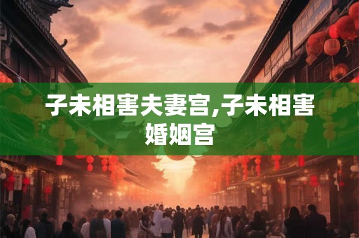 子未相害夫妻宫,子未相害婚姻宫