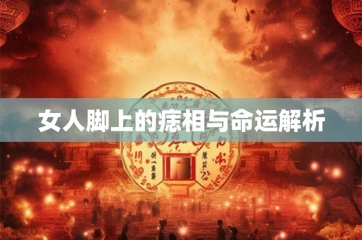 女人脚上的痣相与命运解析