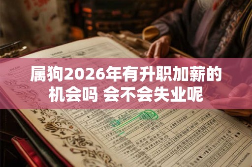属狗2026年有升职加薪的机会吗 会不会失业呢