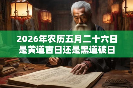 2026年农历五月二十六日是黄道吉日还是黑道破日