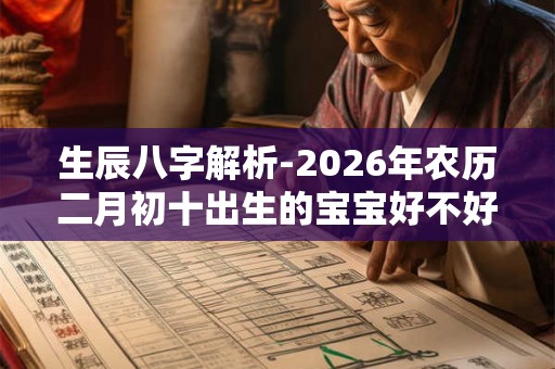 生辰八字解析-2026年农历二月初十出生的宝宝好不好