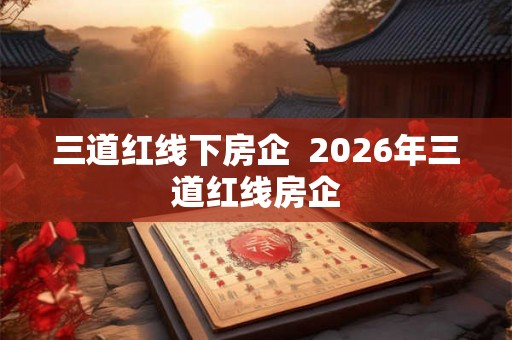 三道红线下房企 2026年三道红线房企 三道红线下房企 2026年三道红线房企