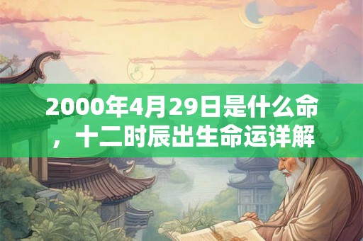 2000年4月29日是什么命，十二时辰出生命运详解