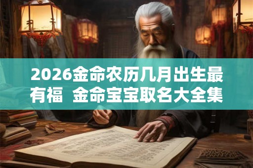 2026金命农历几月出生最有福  金命宝宝取名大全集可爱简约