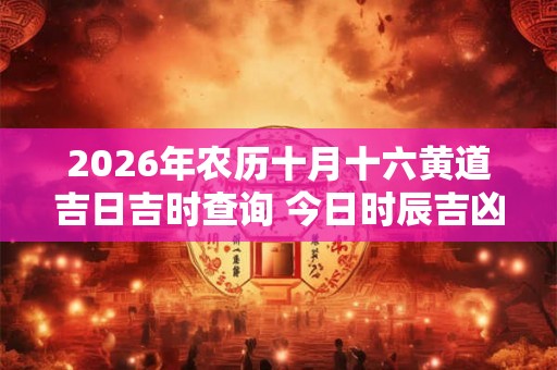 2026年农历十月十六黄道吉日吉时查询 今日时辰吉凶详解