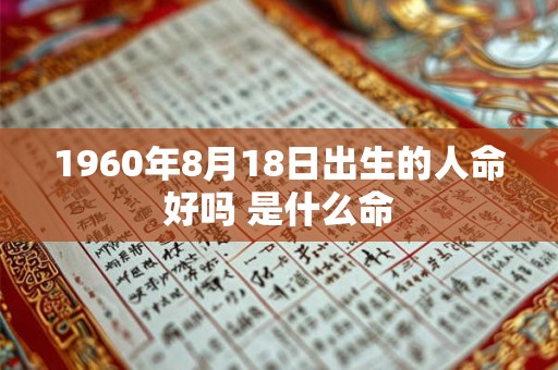 1960年8月18日出生的人命好吗 是什么命