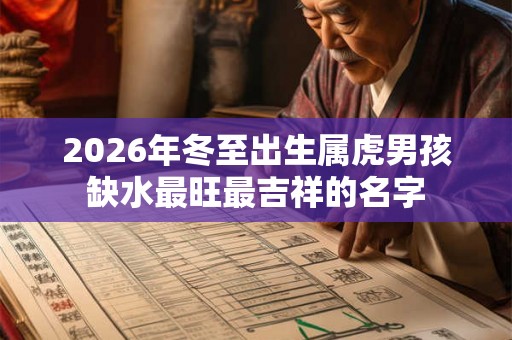 2026年冬至出生属虎男孩缺水最旺最吉祥的名字