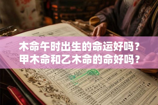 木命午时出生的命运好吗？甲木命和乙木命的命好吗？