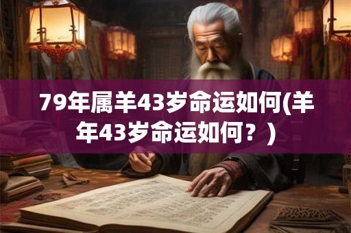 79年属羊43岁命运如何(羊年43岁命运如何?) 79年属羊43岁命运如何(羊年43岁命运如何?)