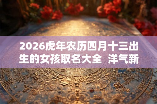 2026虎年农历四月十三出生的女孩取名大全  洋气新颖点的名字
