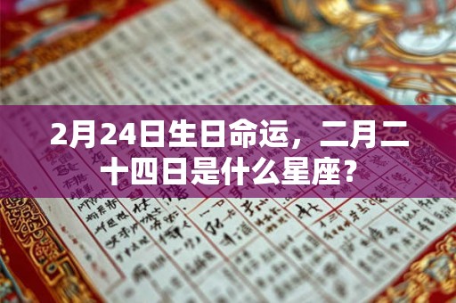 2月24日生日命运，二月二十四日是什么星座？