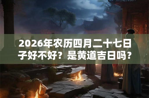 2026年农历四月二十七日子好不好？是黄道吉日吗？