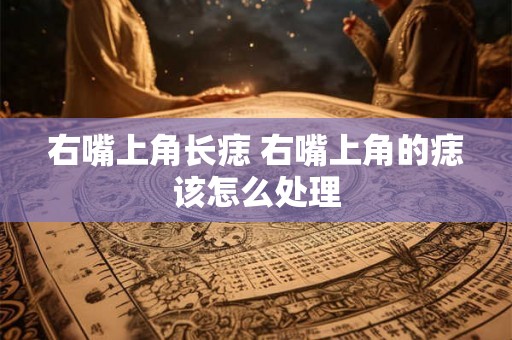 右嘴上角长痣 右嘴上角的痣该怎么处理