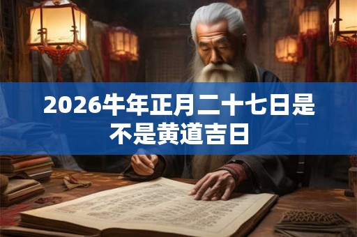 2026牛年正月二十七日是不是黄道吉日 2026牛年正月二十七日是不是黄道吉日