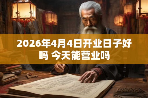 2026年4月4日开业日子好吗 今天能营业吗 2026年4月4日开业日子好吗 今天能营业吗