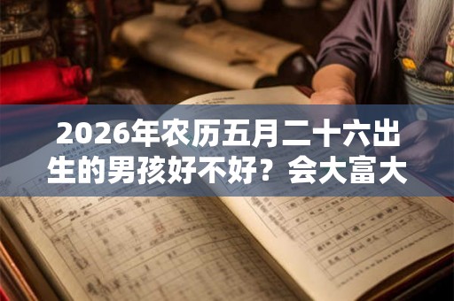 2026年农历五月二十六出生的男孩好不好?会大富大贵吗? 2026年农历五月二十六出生的男孩好不好?会大富大贵吗?