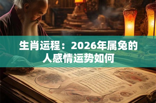 生肖运程：2026年属兔的人感情运势如何