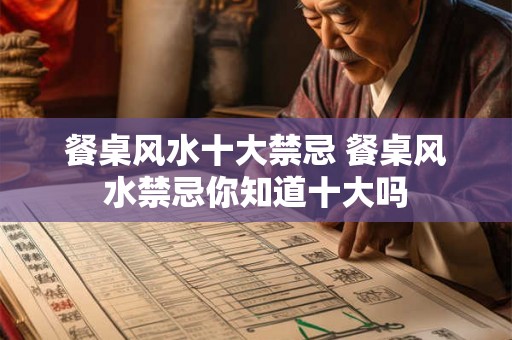 餐桌风水十大禁忌 餐桌风水禁忌你知道十大吗
