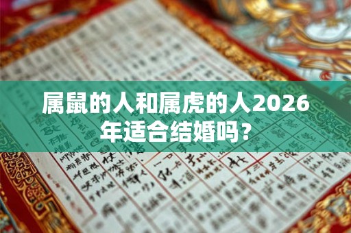 属鼠的人和属虎的人2026年适合结婚吗？