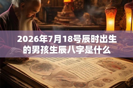 2026年7月18号辰时出生的男孩生辰八字是什么