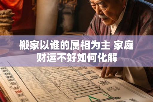 搬家以谁的属相为主 家庭财运不好如何化解