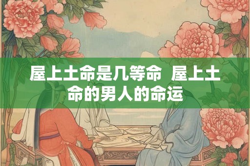 屋上土命是几等命  屋上土命的男人的命运